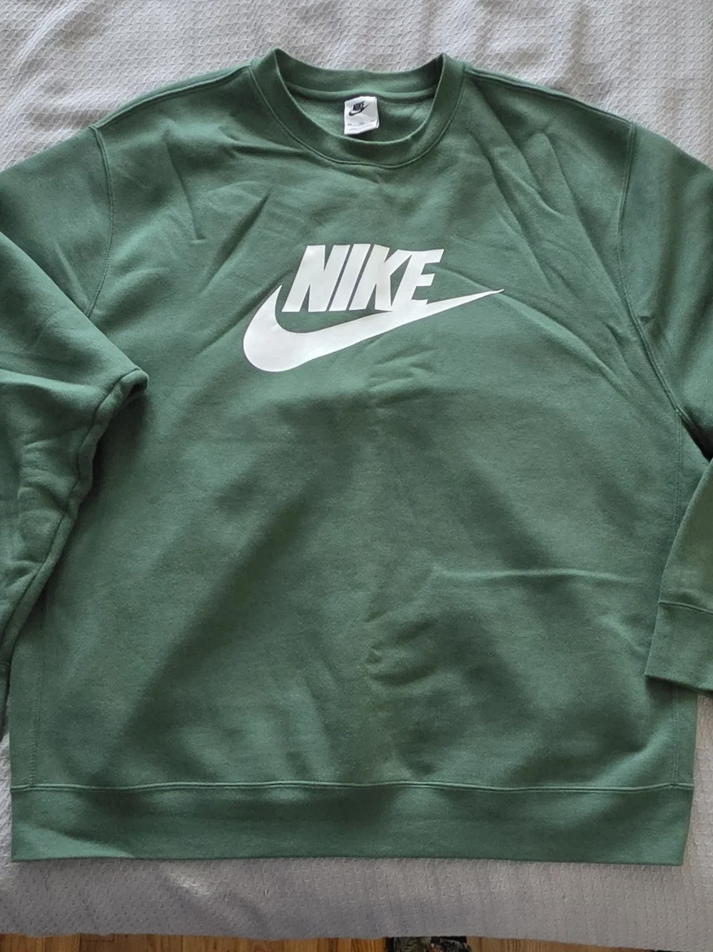 Nike Forest Green Crewneck Sweatshirt with White Logo